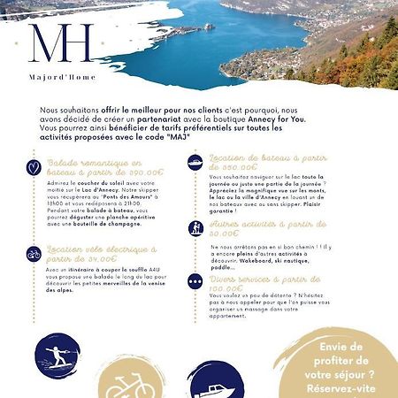 Le Lake - Vue Lac Et Montagne - Majord'Home Annecy Eksteriør billede