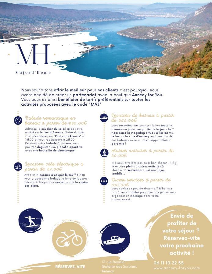 Le Lake - Vue Lac Et Montagne - Majord'Home Annecy Eksteriør billede